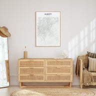 Almaty Map Portrait Poster