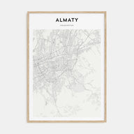 Almaty Map Portrait Poster