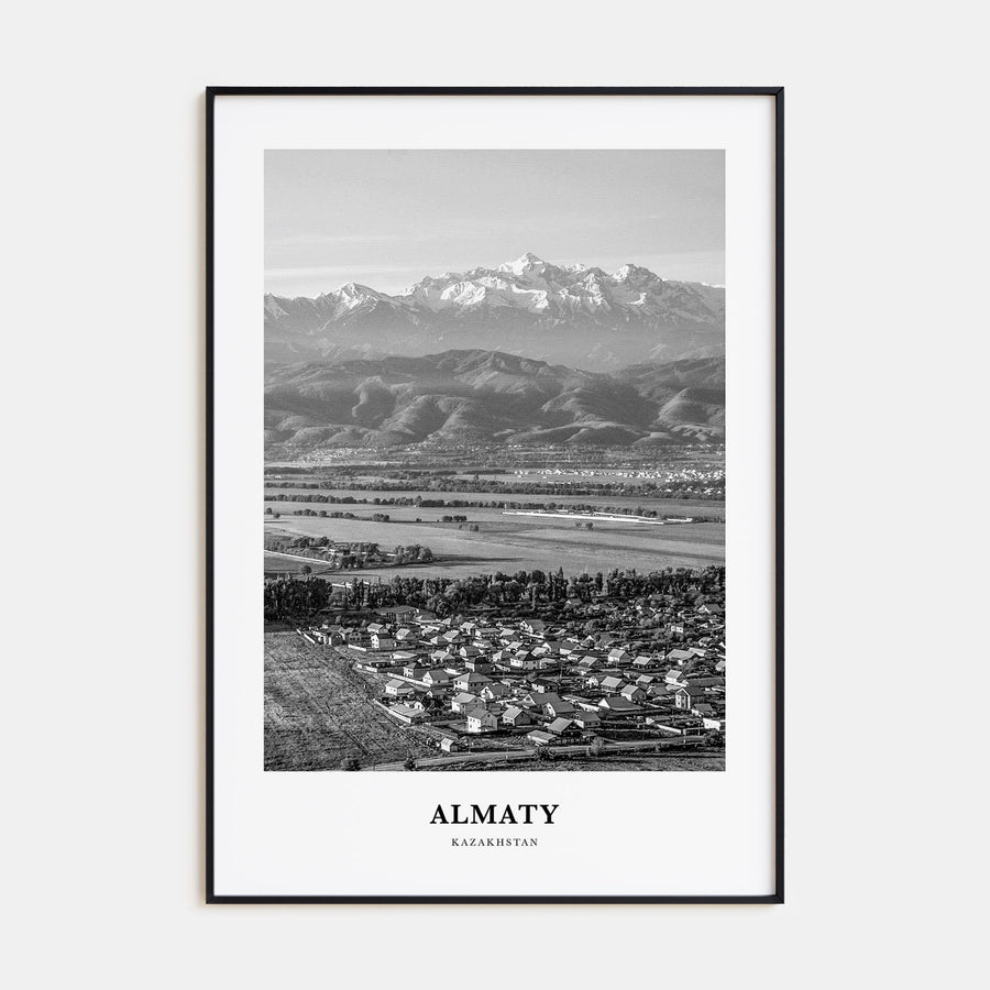 Almaty Portrait B&W Poster