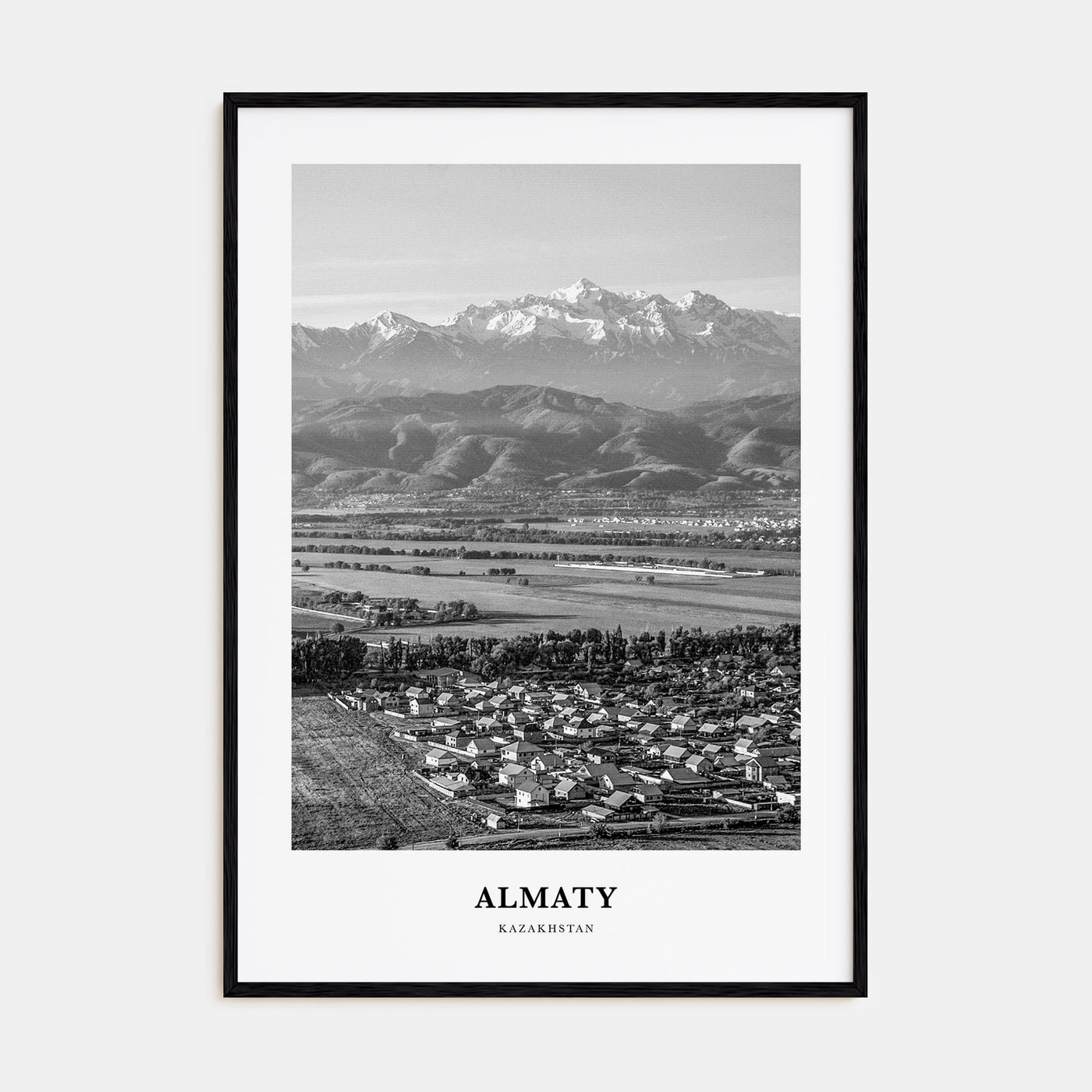 Almaty Portrait B&W Poster