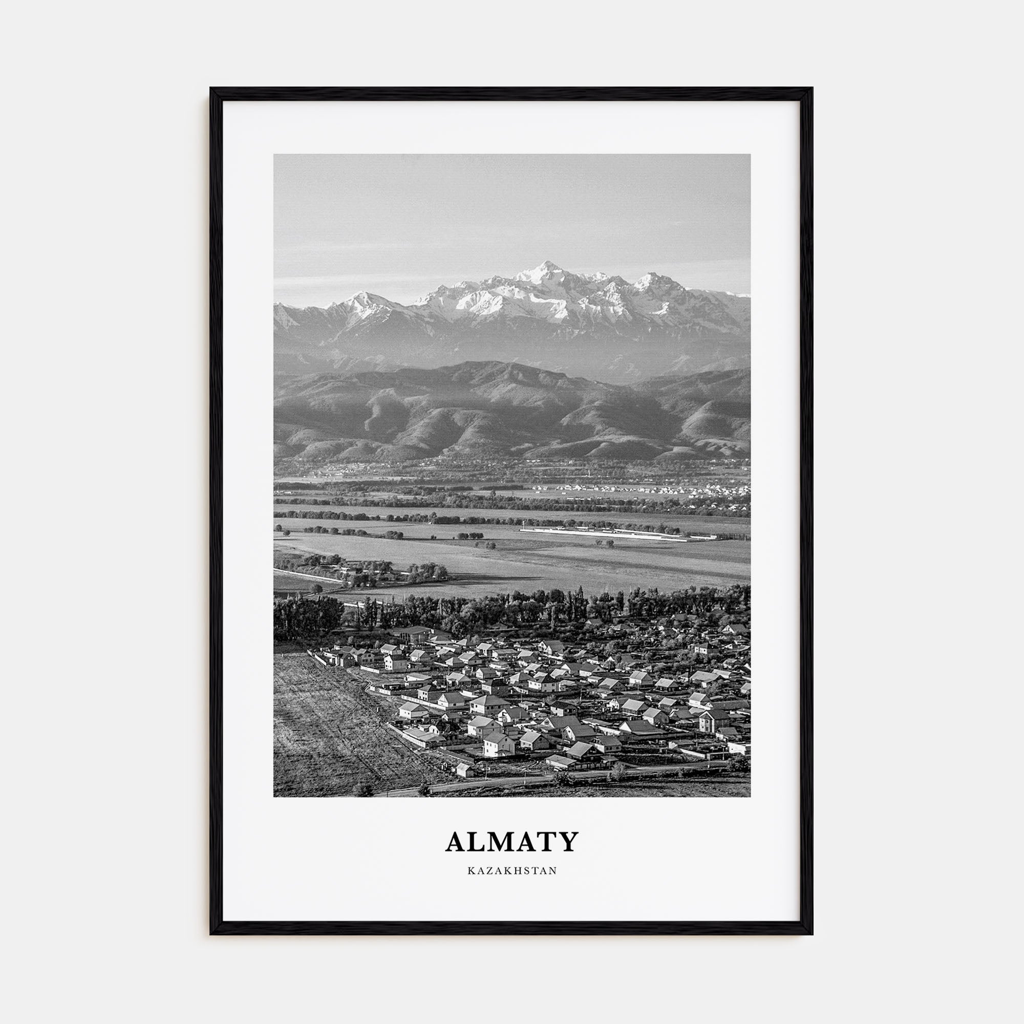 Almaty Portrait B&W Poster