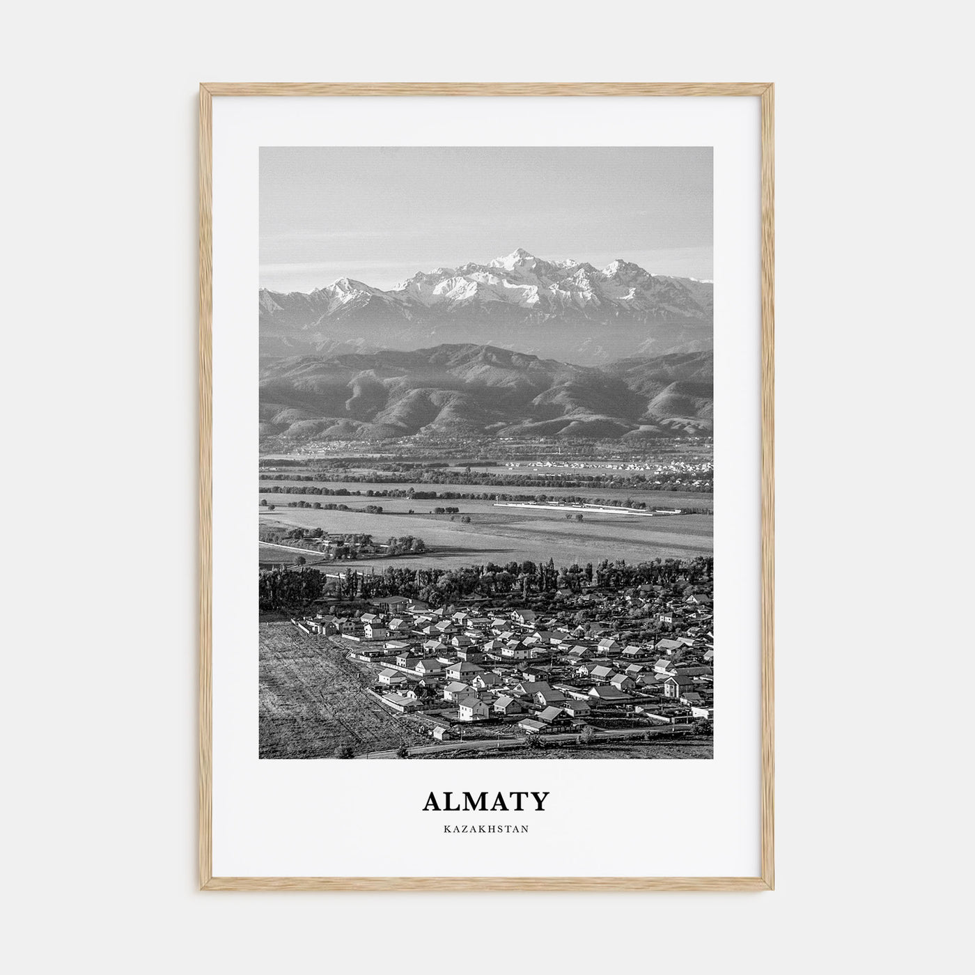Almaty Portrait B&W Poster