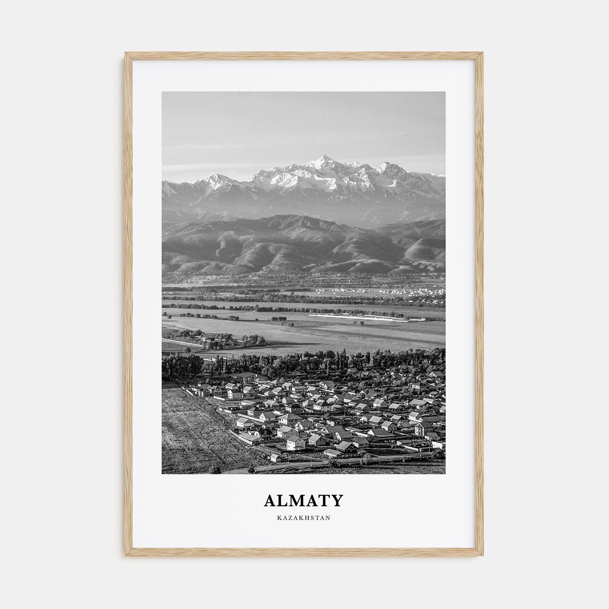 Almaty Portrait B&W Poster