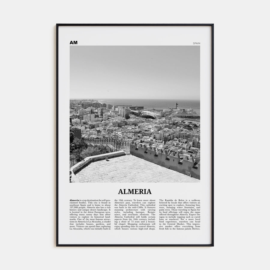 Almeria Travel B&W Poster