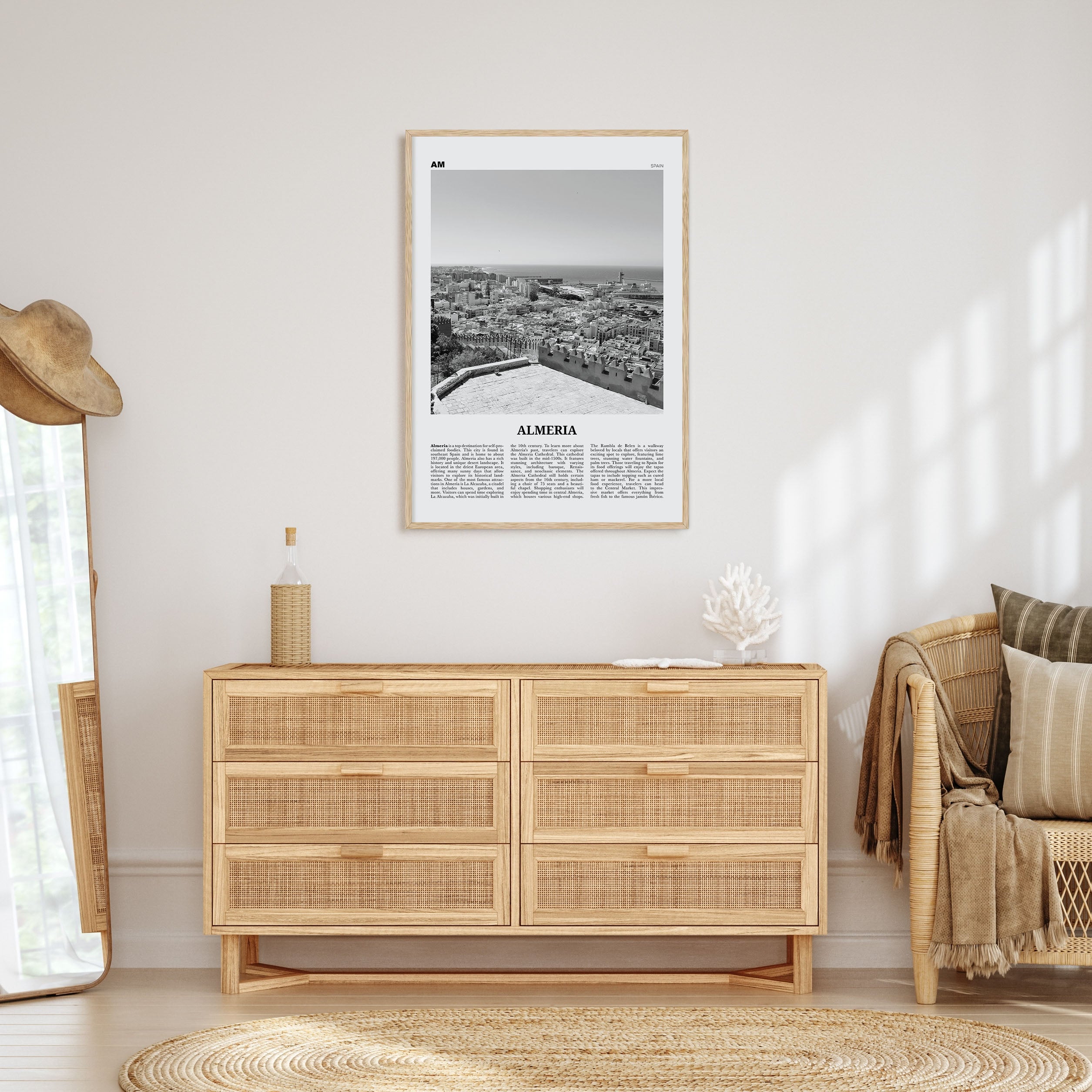 Almeria Travel B&W Poster