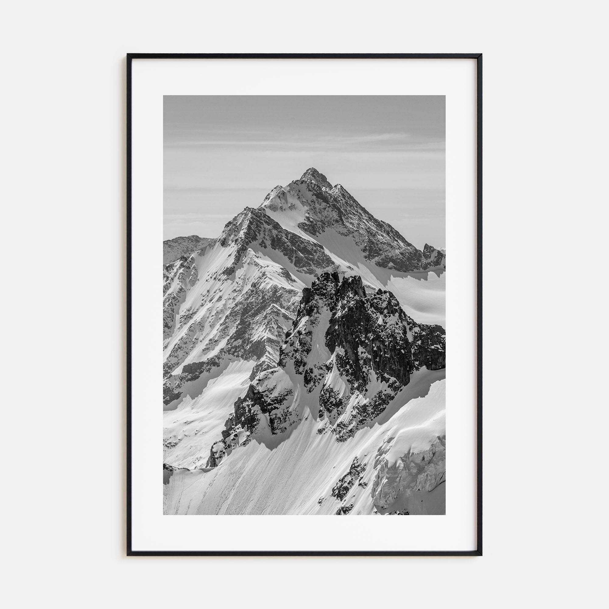 Alpes Photo B&W Poster