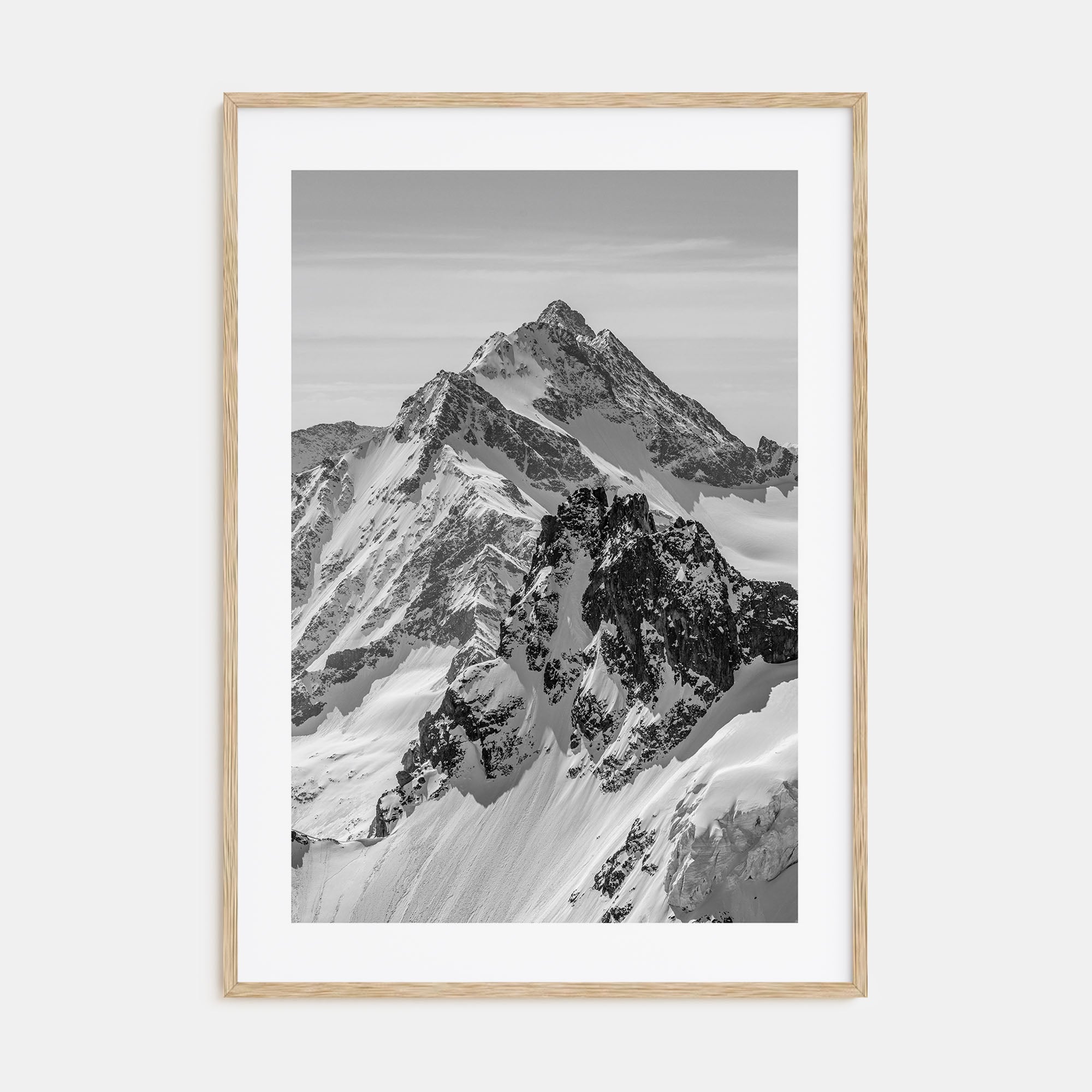 Alpes Photo B&W Poster