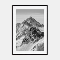 Alpes Photo B&W Poster