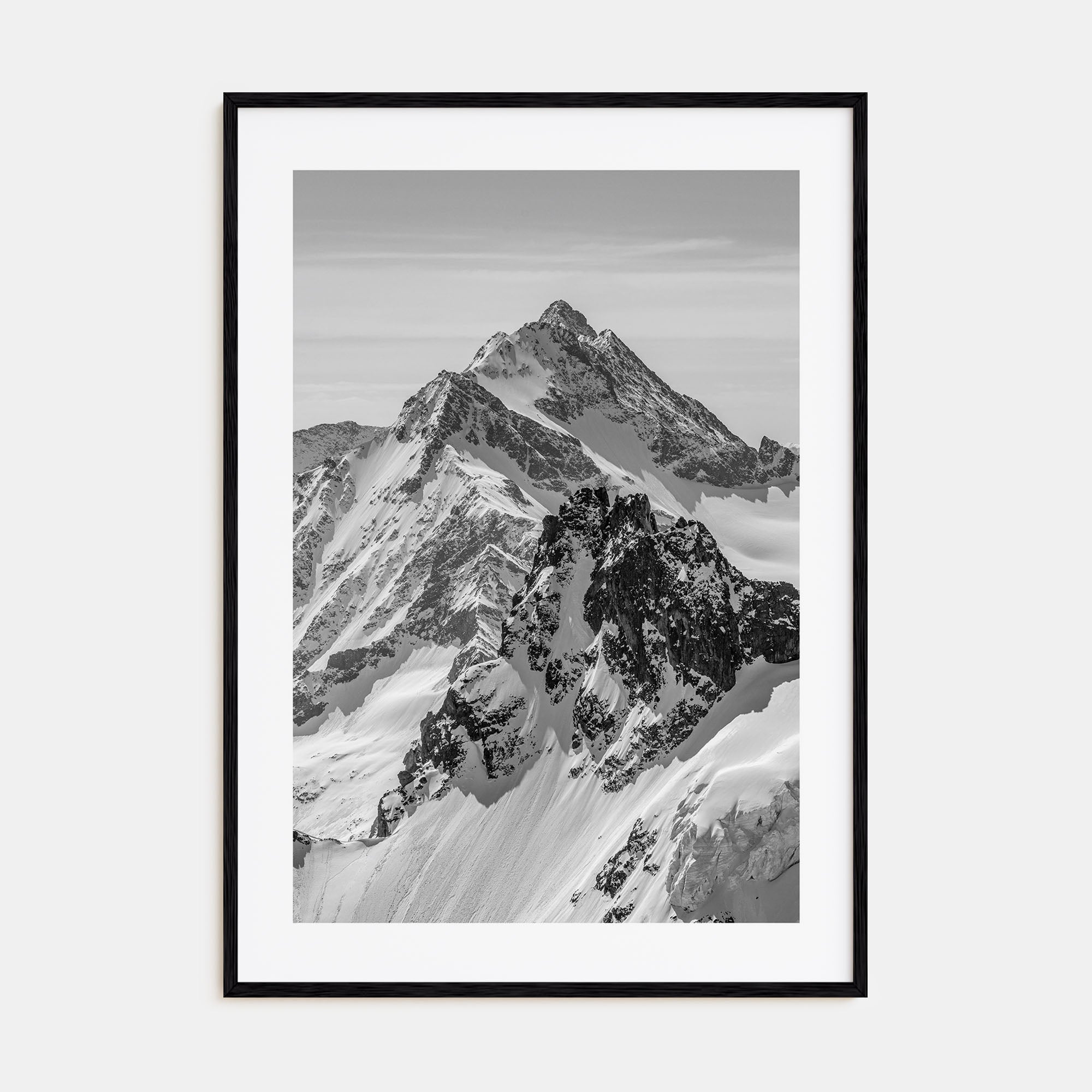 Alpes Photo B&W Poster