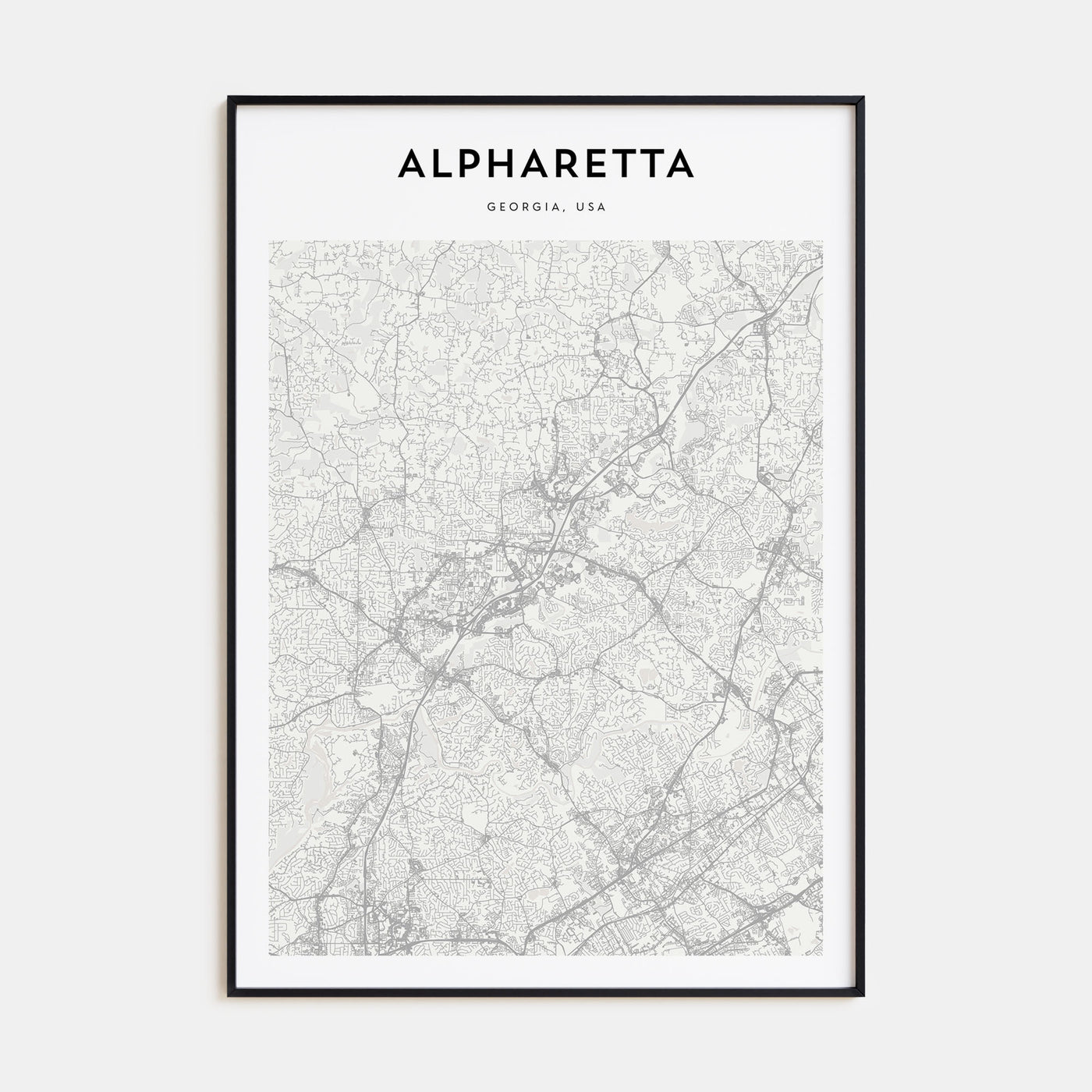 Alpharetta Map Portrait Poster