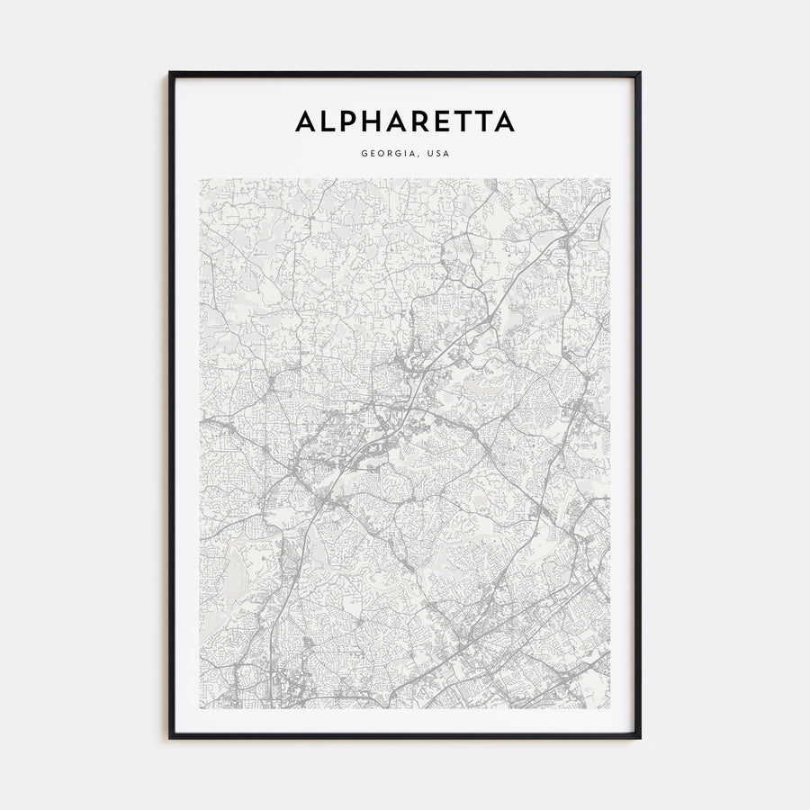 Alpharetta Map Portrait Poster