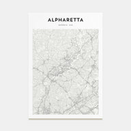 Alpharetta Map Portrait Poster
