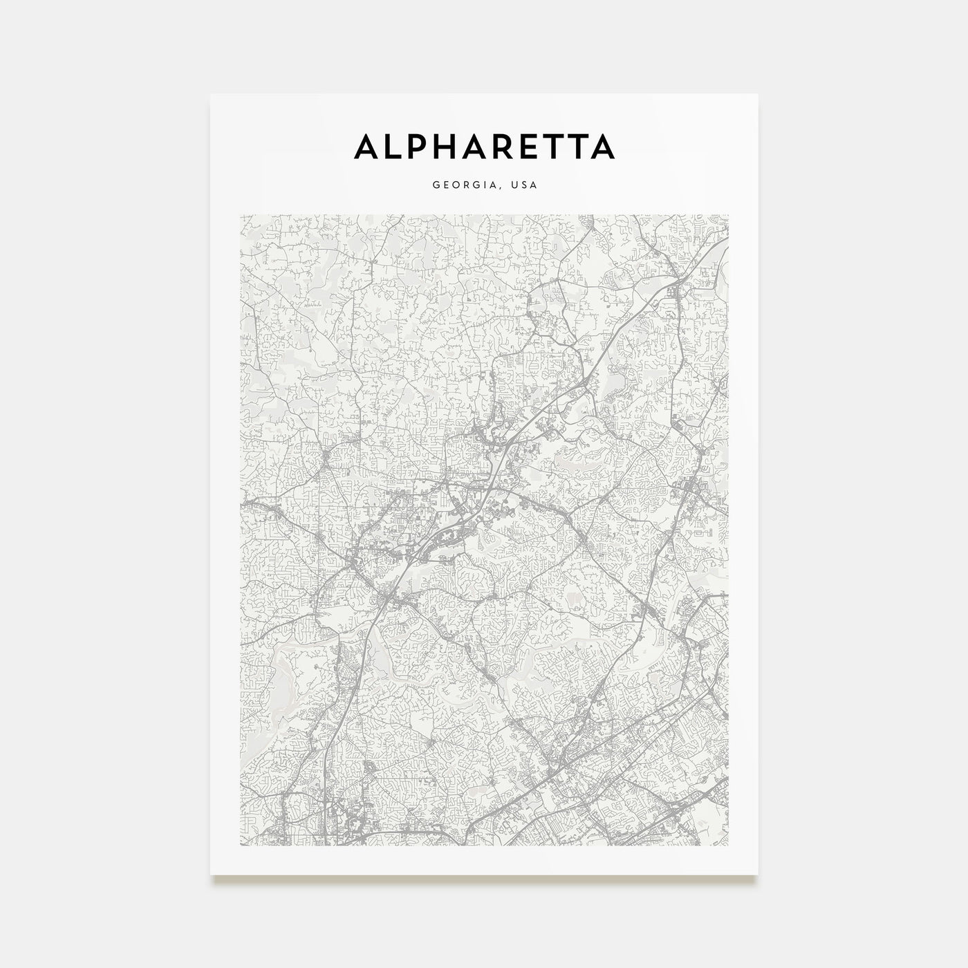 Alpharetta Map Portrait Poster