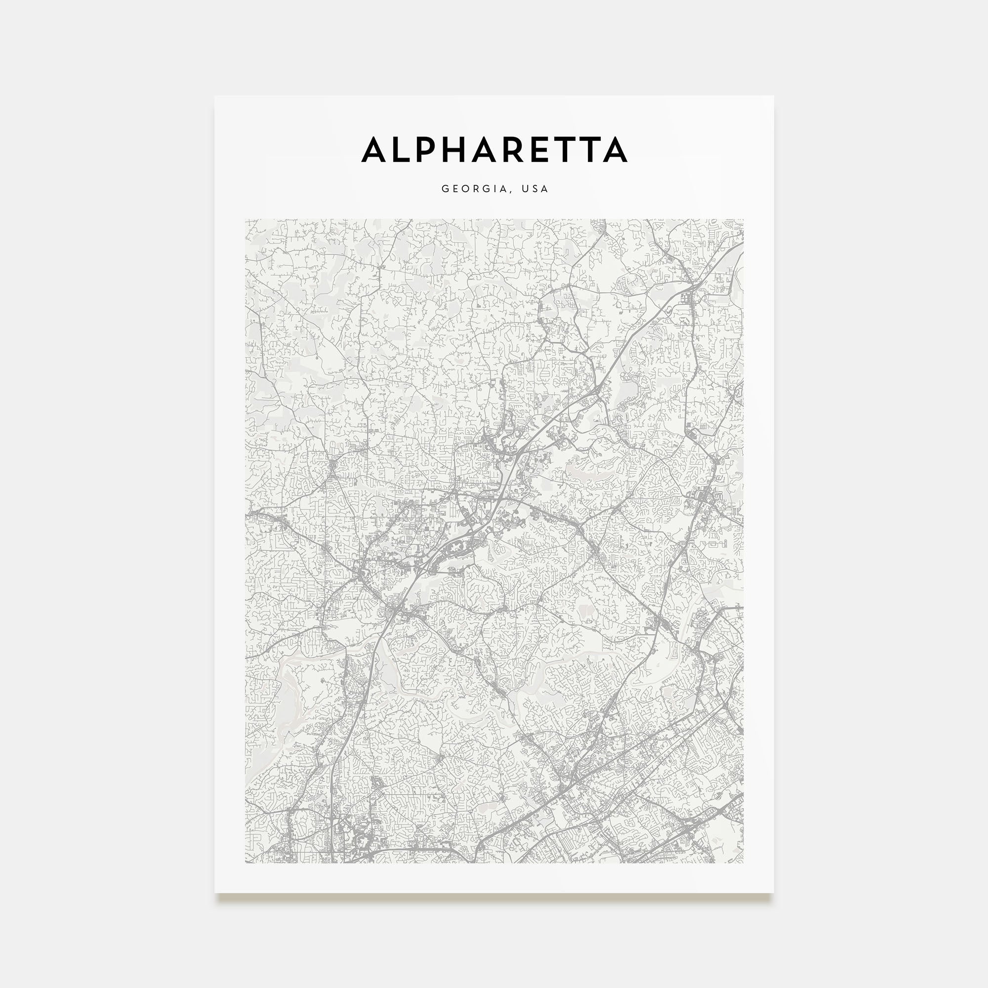 Alpharetta Map Portrait Poster