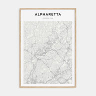 Alpharetta Map Portrait Poster