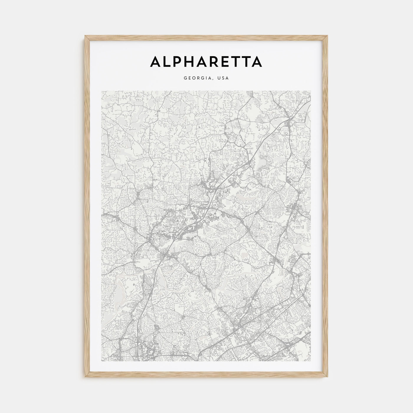 Alpharetta Map Portrait Poster