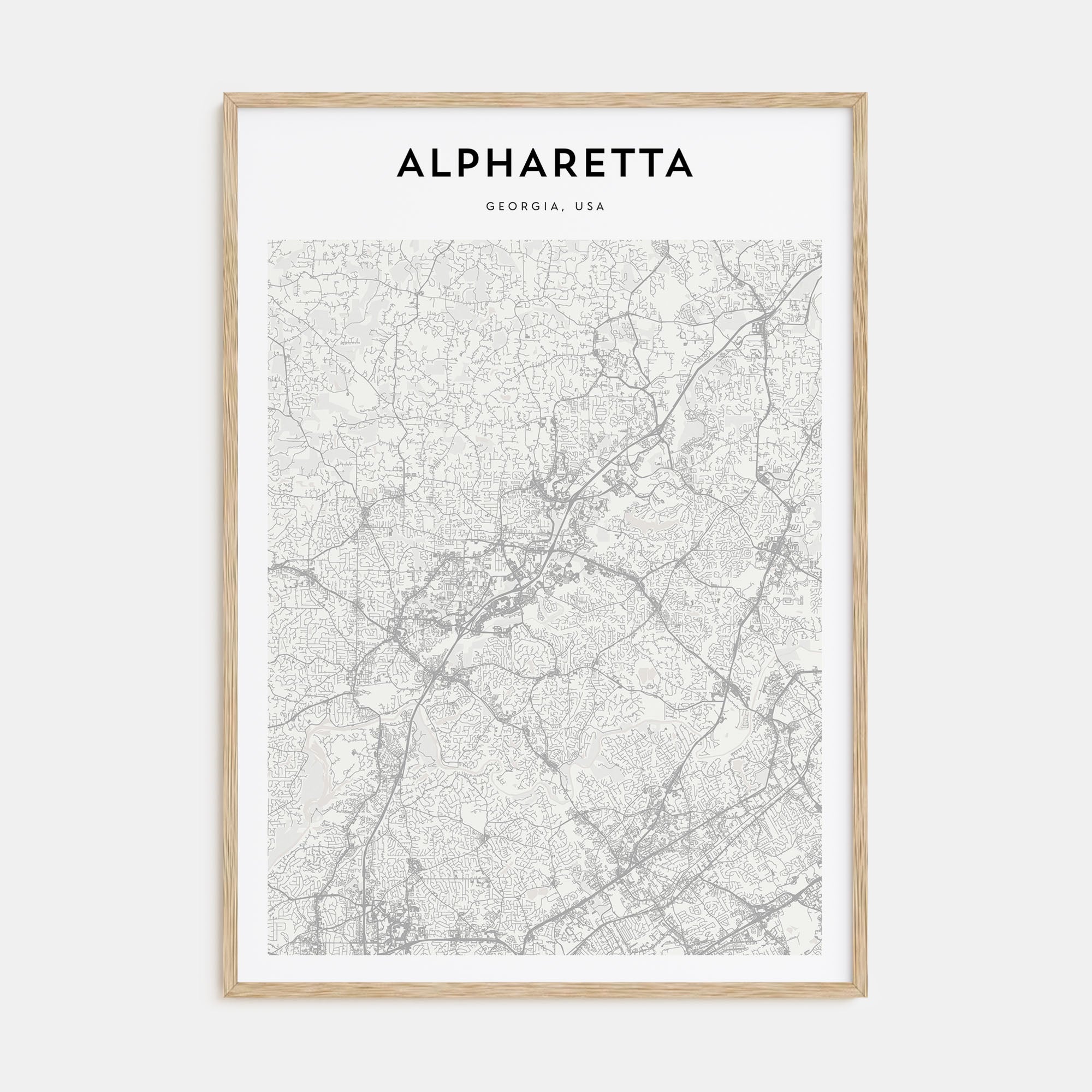 Alpharetta Map Portrait Poster