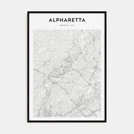 Alpharetta Map Portrait Poster