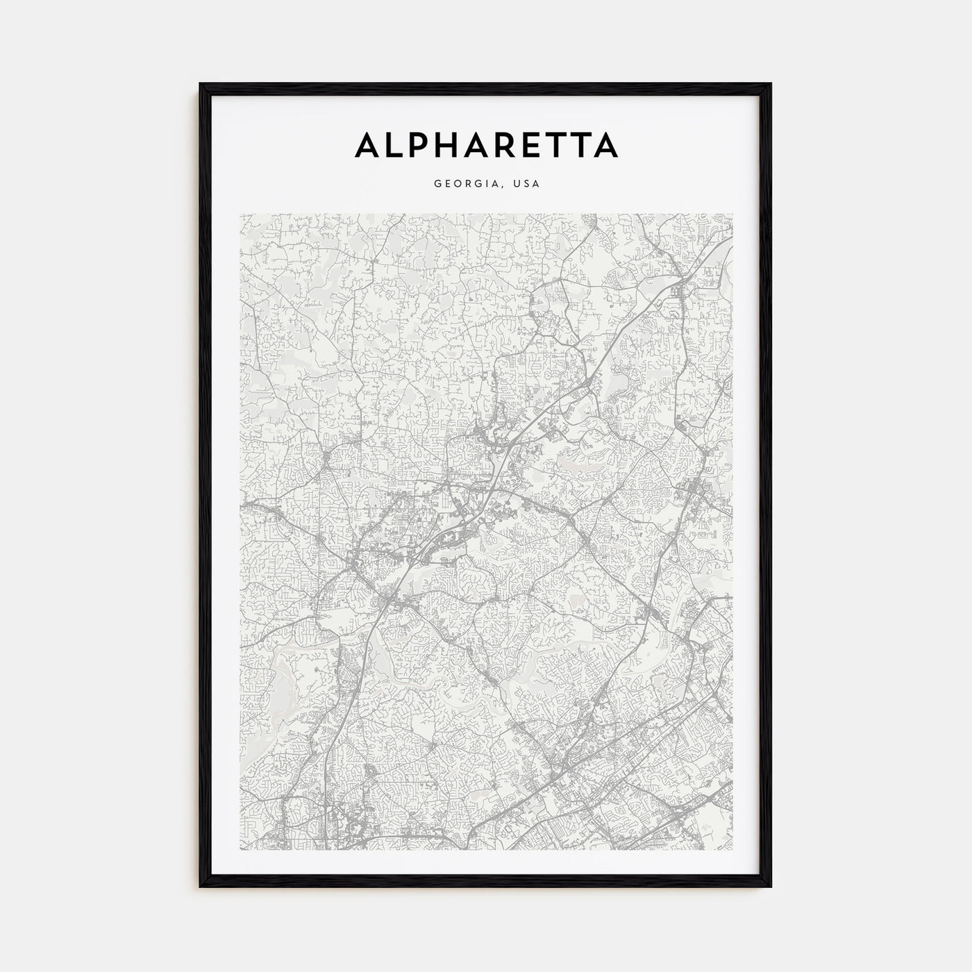 Alpharetta Map Portrait Poster