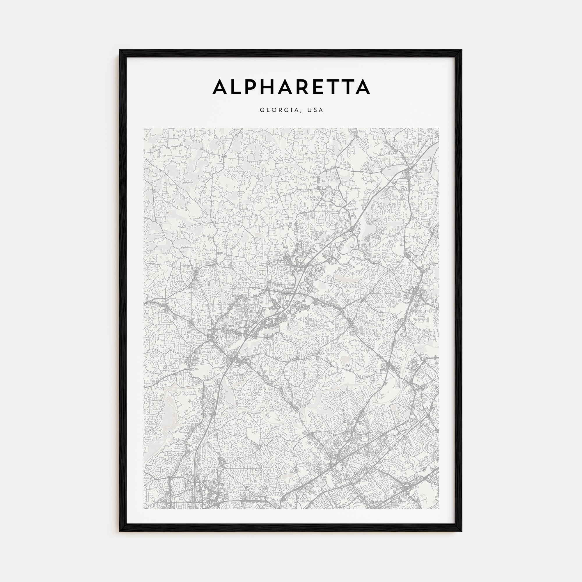 Alpharetta Map Portrait Poster