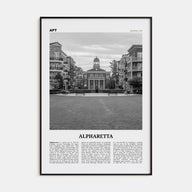 Alpharetta Travel B&W Poster