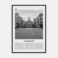 Alpharetta Travel B&W Poster