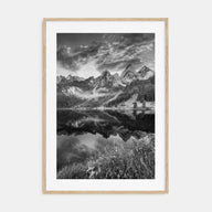 Alpine Landscape Photo B&W Poster