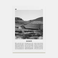 Alsace Travel B&W Poster