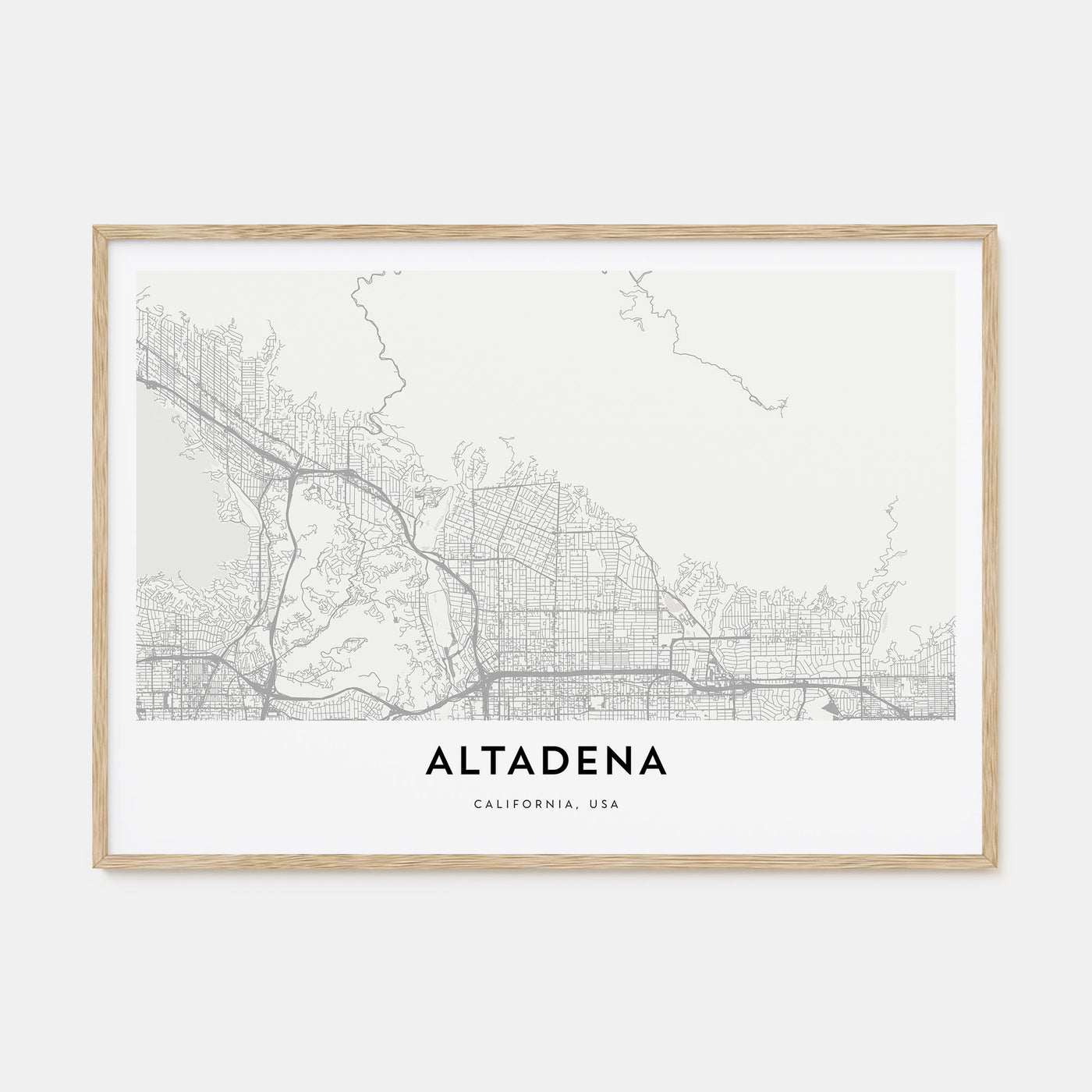 Altadena Map Landscape Poster