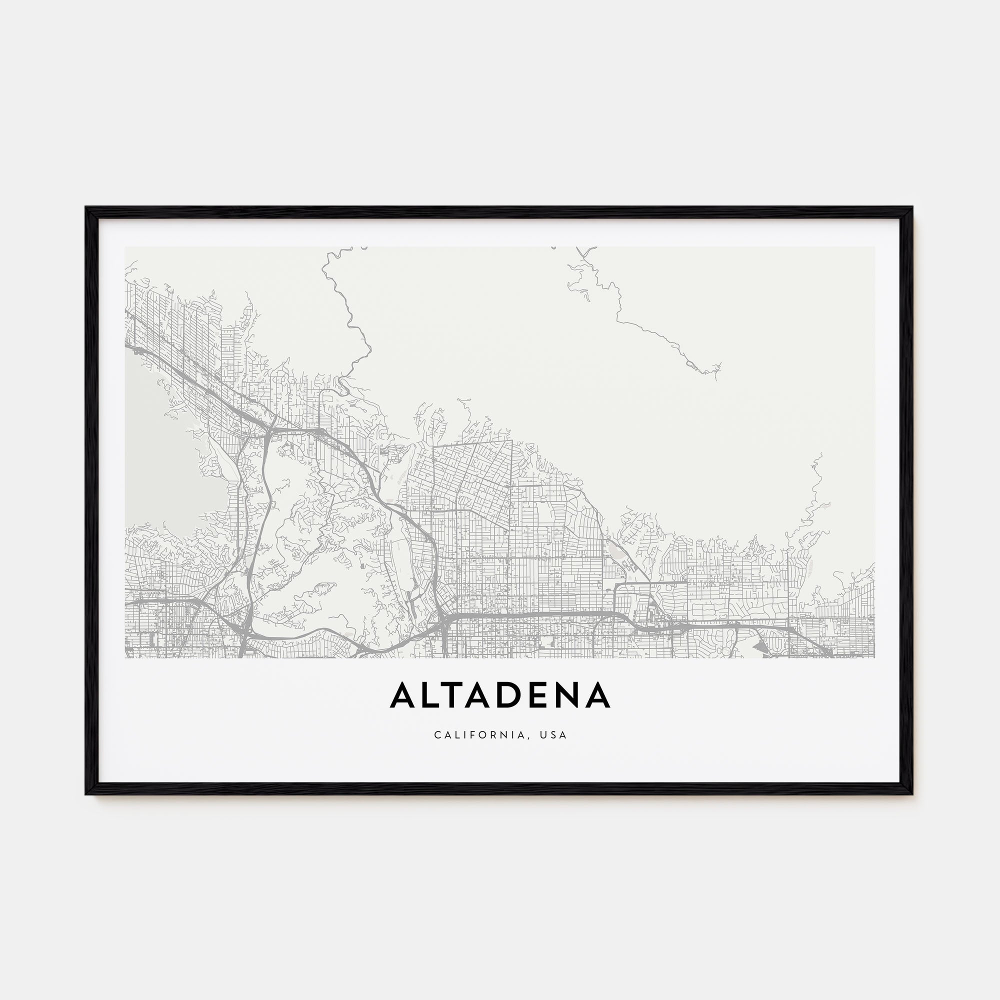 Altadena Map Landscape Poster