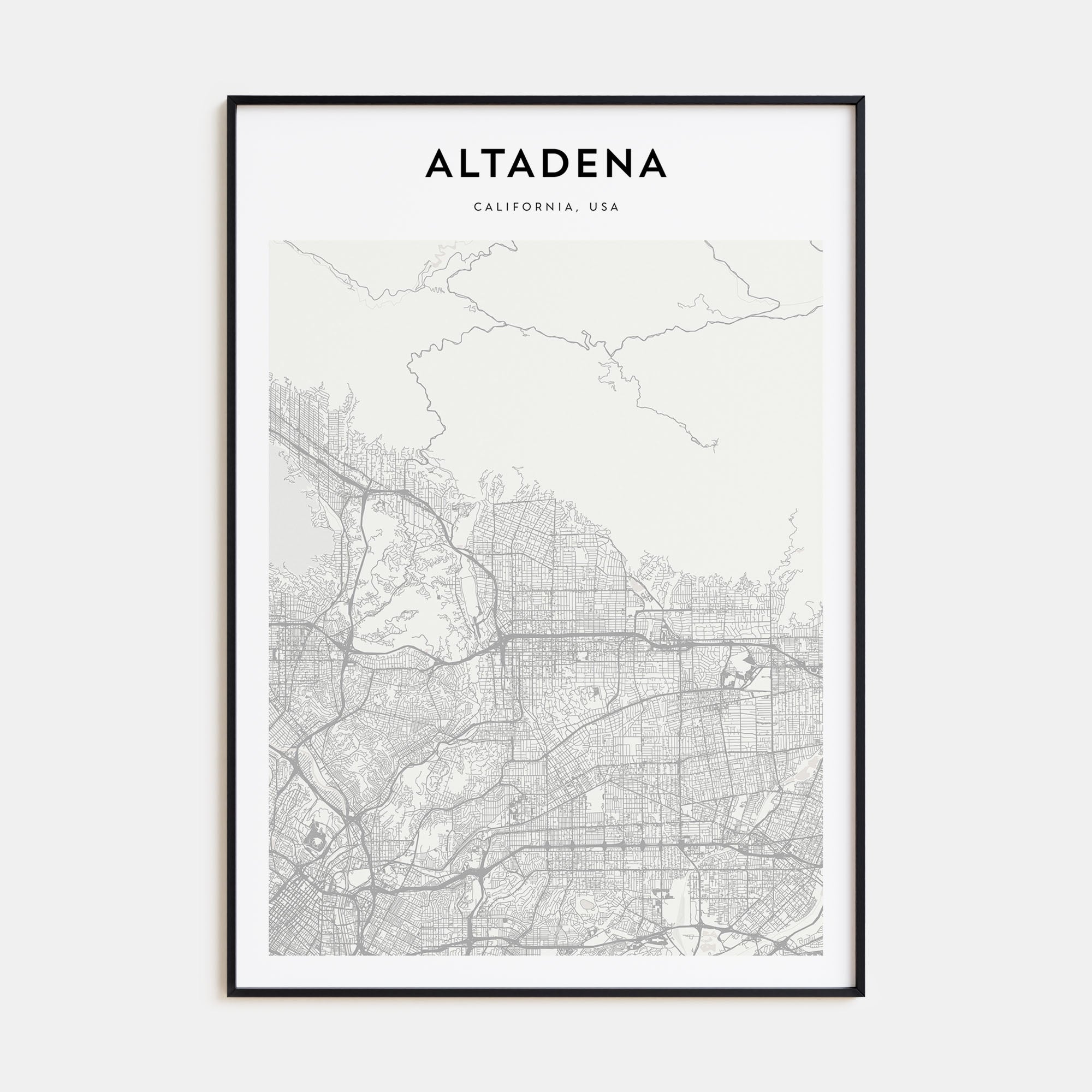 Altadena Map Portrait Poster