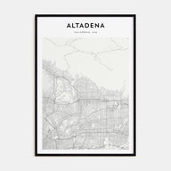 Altadena Map Portrait Poster