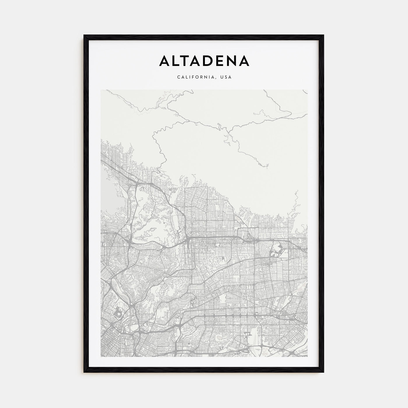 Altadena Map Portrait Poster