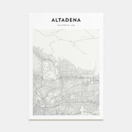 Altadena Map Portrait Poster