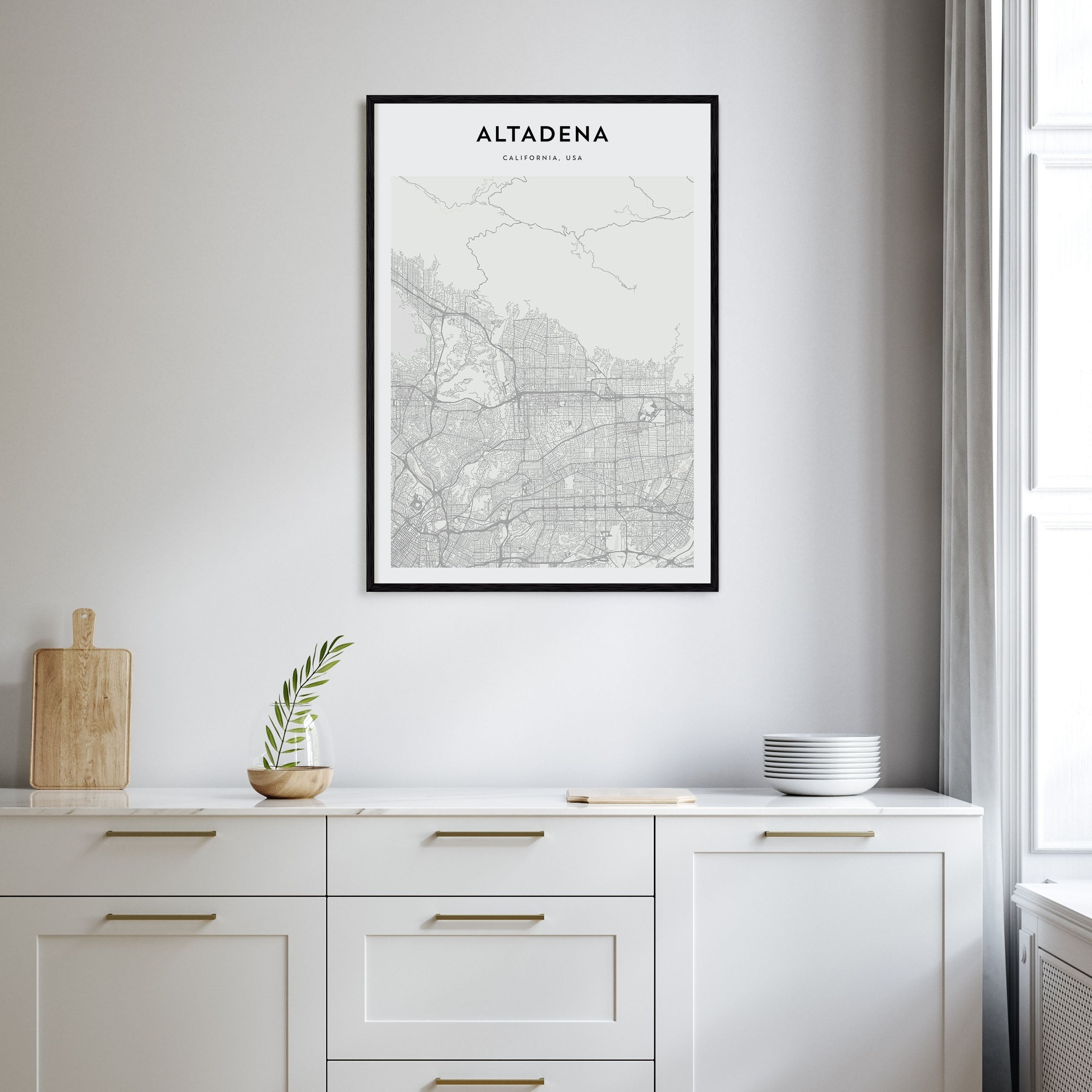 Altadena Map Portrait Poster