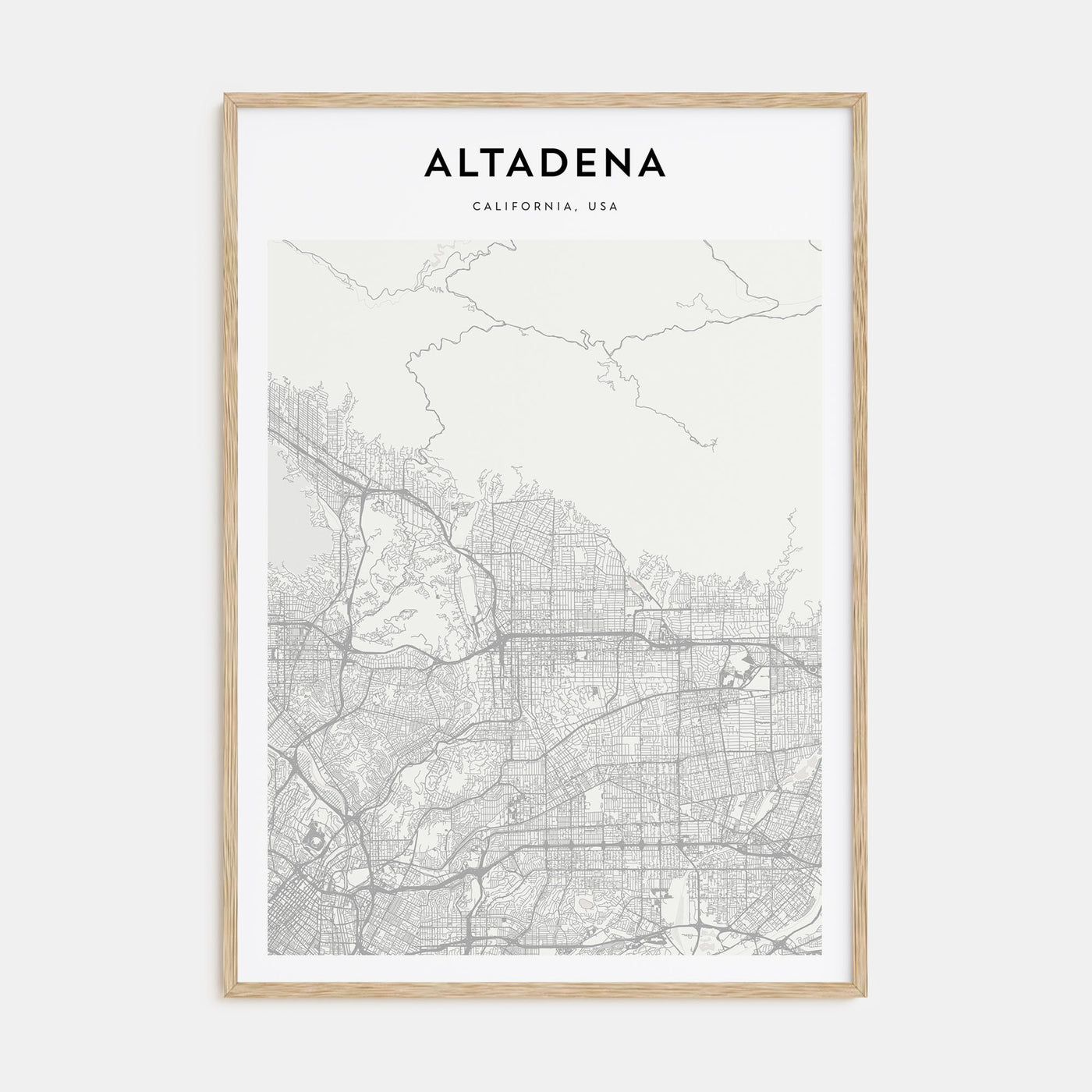 Altadena Map Portrait Poster