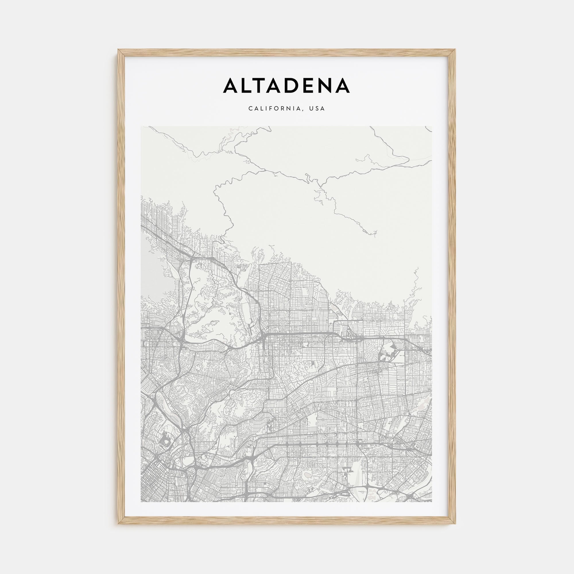 Altadena Map Portrait Poster