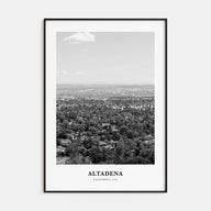 Altadena Portrait B&W Poster