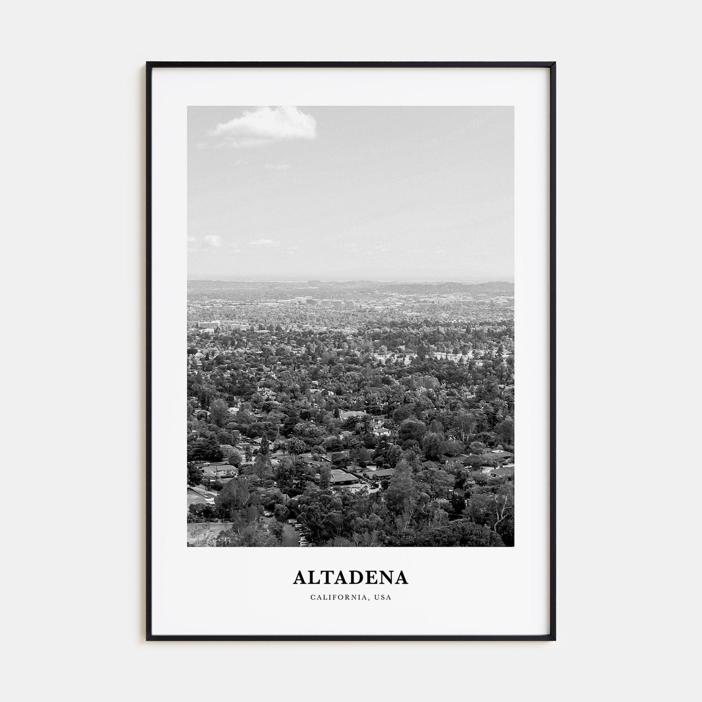 Altadena Portrait B&W Poster