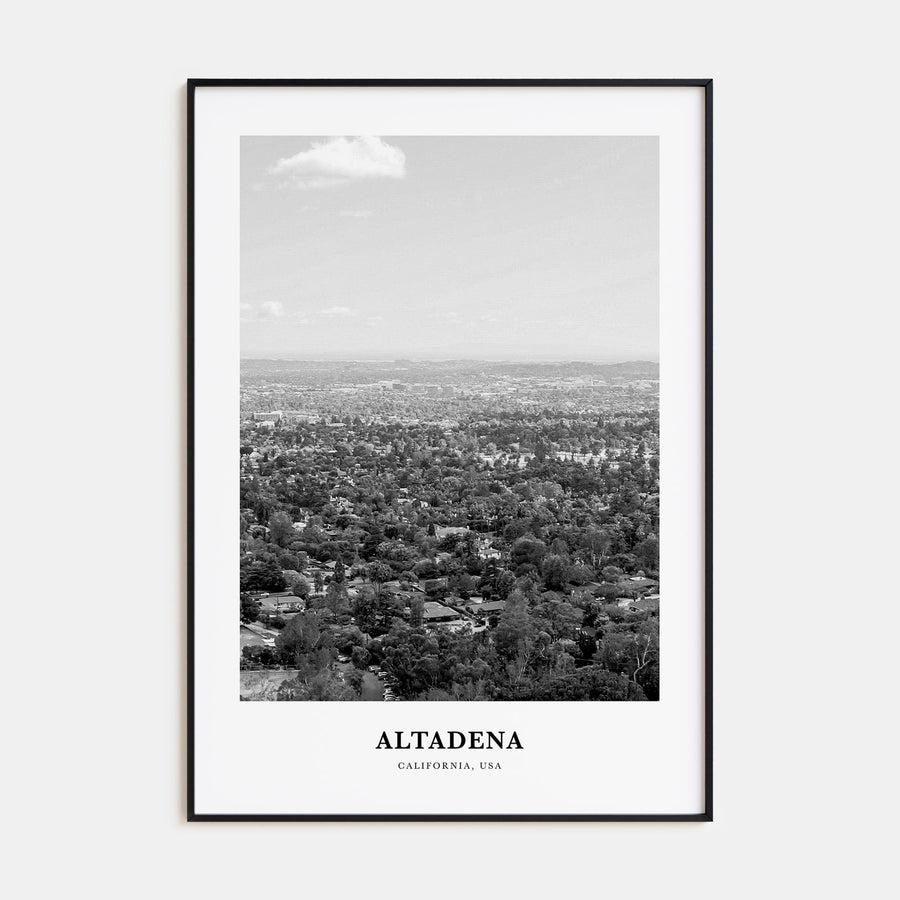 Altadena Portrait B&W Poster