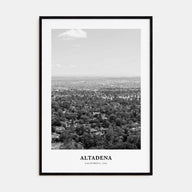 Altadena Portrait B&W Poster