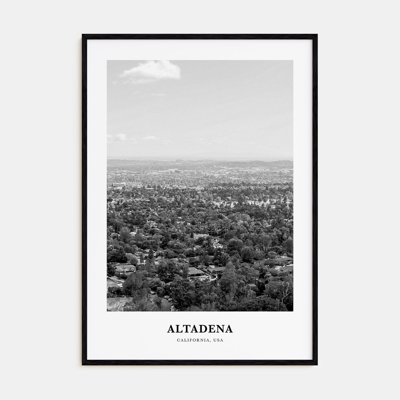 Altadena Portrait B&W Poster