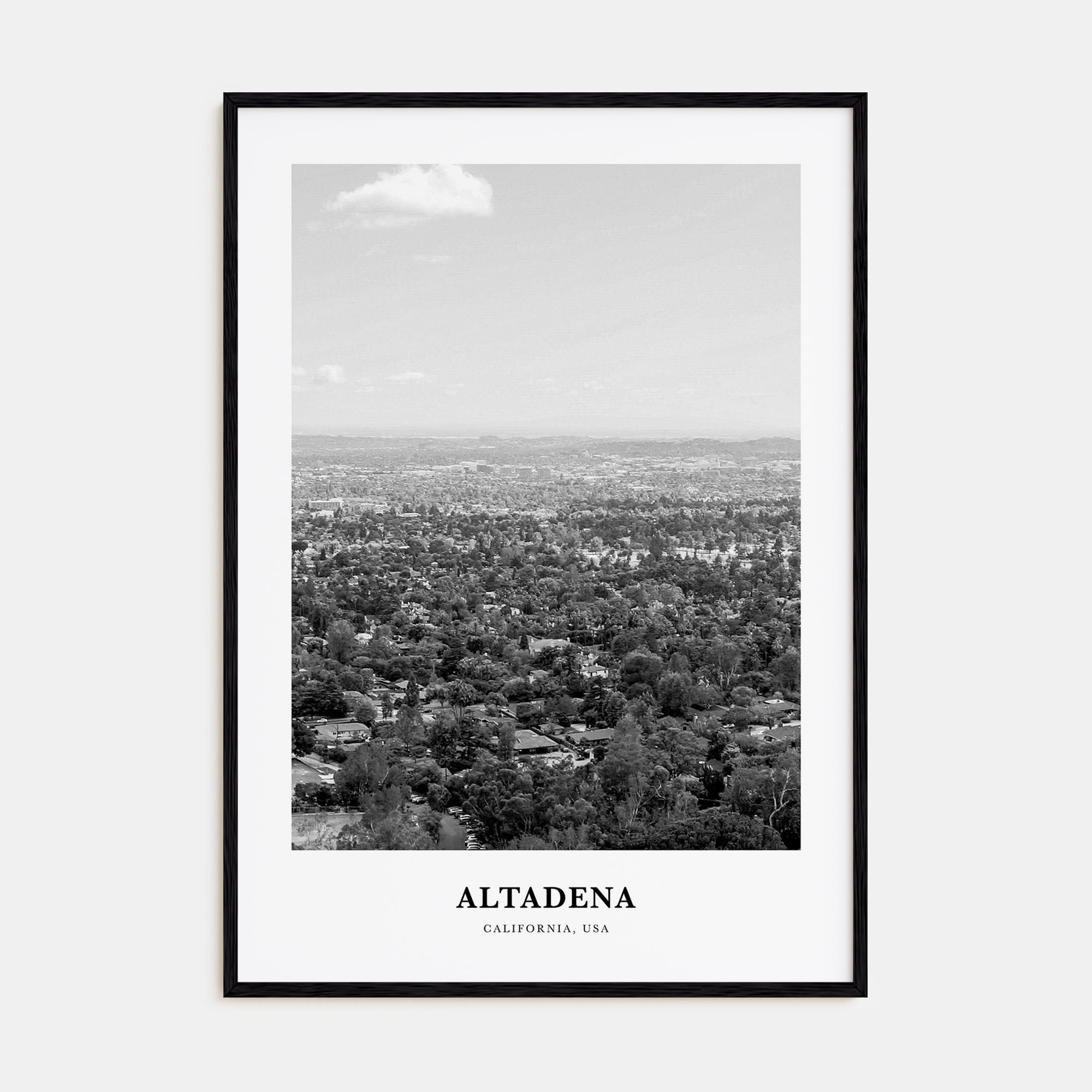 Altadena Portrait B&W Poster