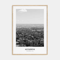 Altadena Portrait B&W Poster
