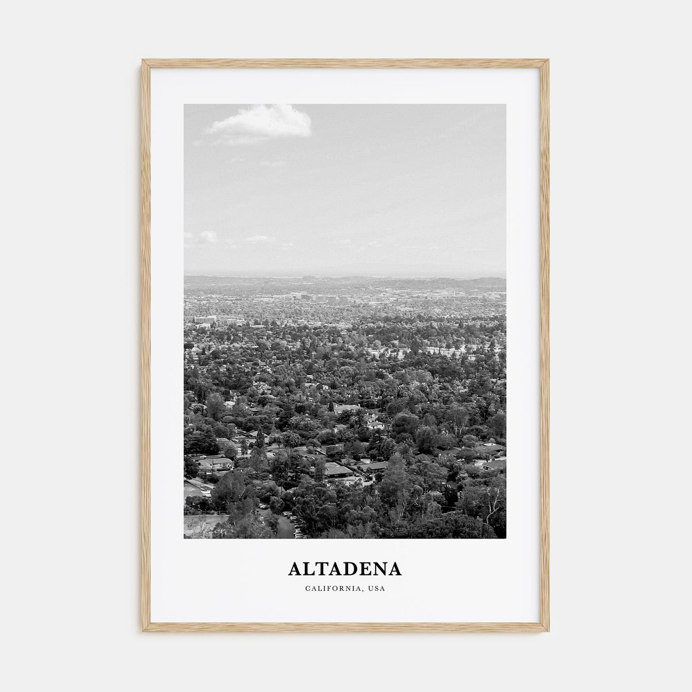 Altadena Portrait B&W Poster