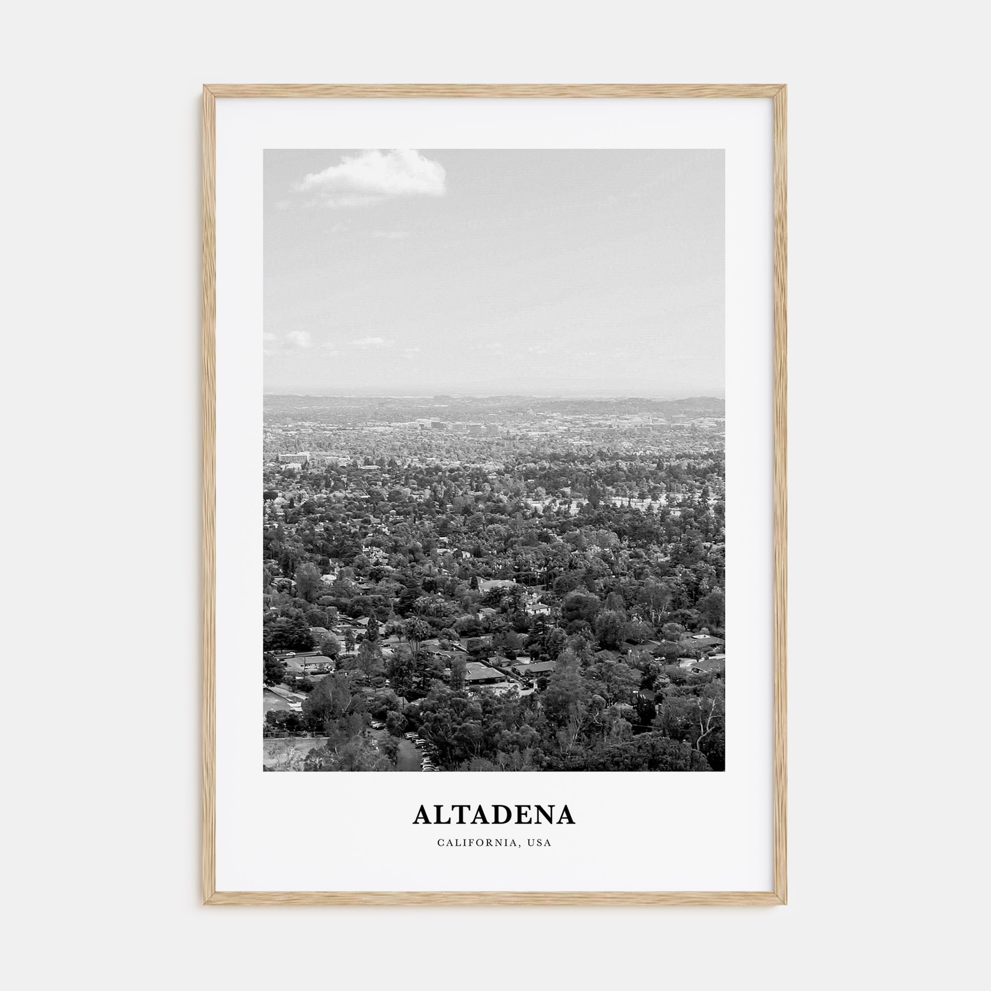 Altadena Portrait B&W Poster
