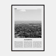Altadena Travel B&W Poster