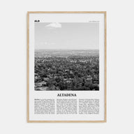Altadena Travel B&W Poster