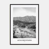Altai Mountains Portrait B&W Poster