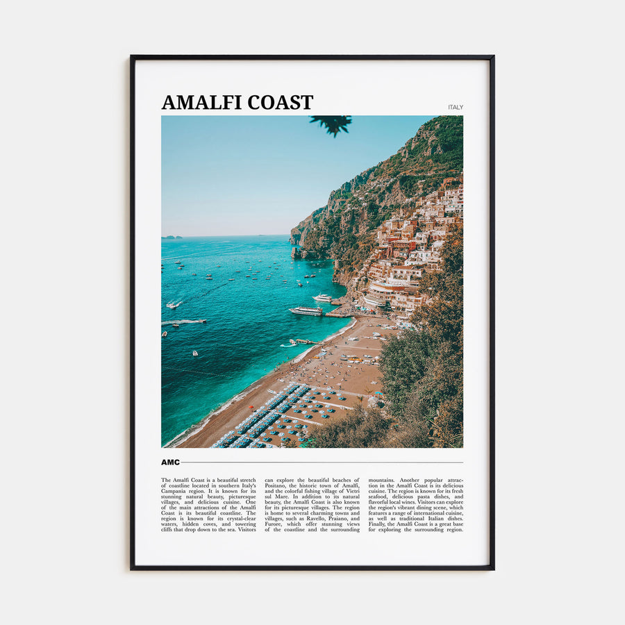Amalfi Coast Travel Color Poster